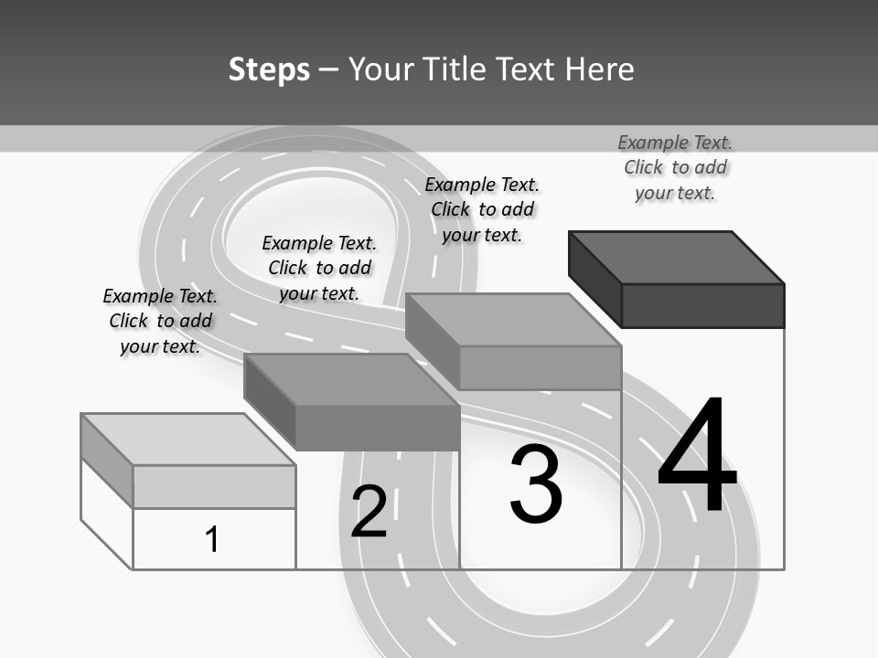 Illustration Bend Bridge PowerPoint Template