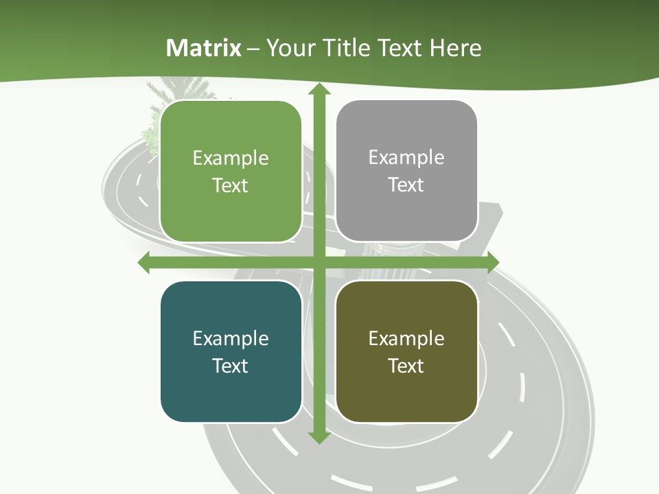 A Road With A Green Plant On Top Of It PowerPoint Template
