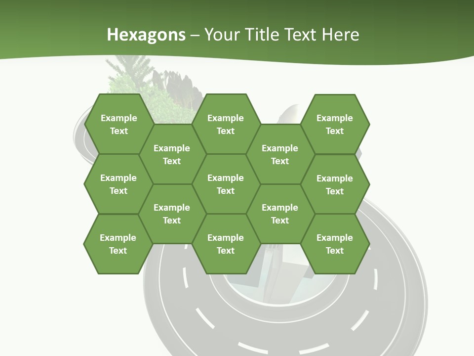 A Road With A Green Plant On Top Of It PowerPoint Template