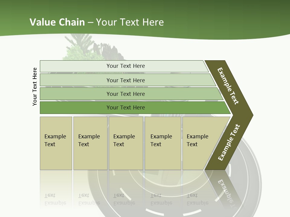 A Road With A Green Plant On Top Of It PowerPoint Template