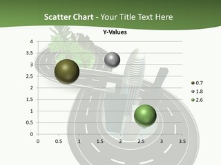 A Road With A Green Plant On Top Of It PowerPoint Template