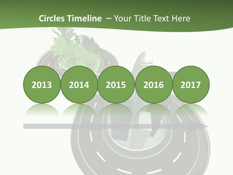 A Road With A Green Plant On Top Of It PowerPoint Template