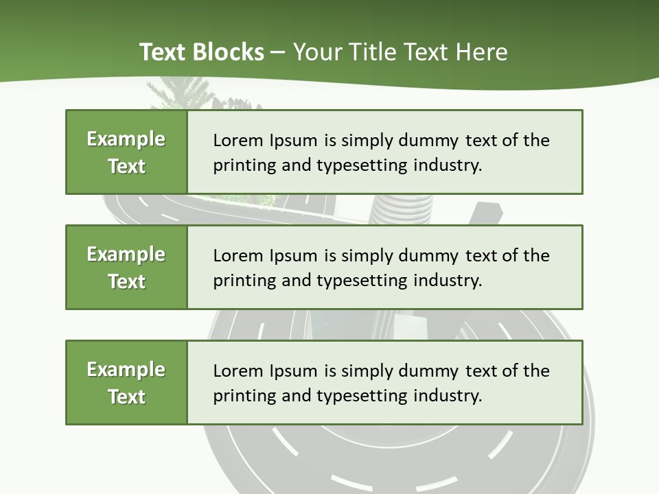 A Road With A Green Plant On Top Of It PowerPoint Template