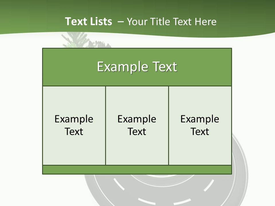 A Road With A Green Plant On Top Of It PowerPoint Template
