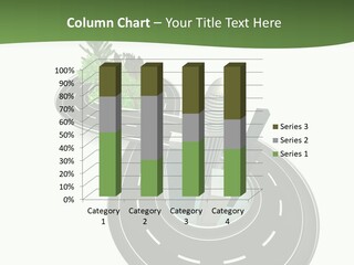 A Road With A Green Plant On Top Of It PowerPoint Template