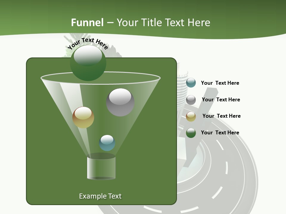 A Road With A Green Plant On Top Of It PowerPoint Template