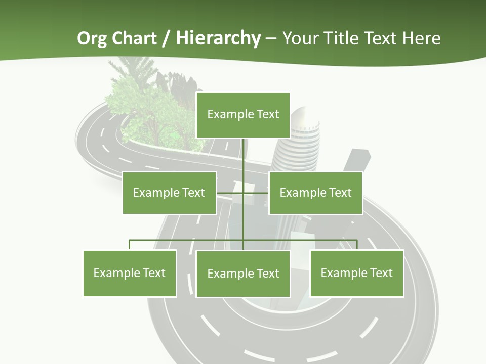 A Road With A Green Plant On Top Of It PowerPoint Template