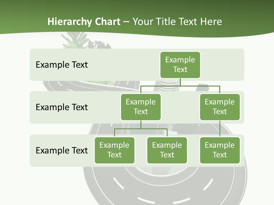 A Road With A Green Plant On Top Of It PowerPoint Template