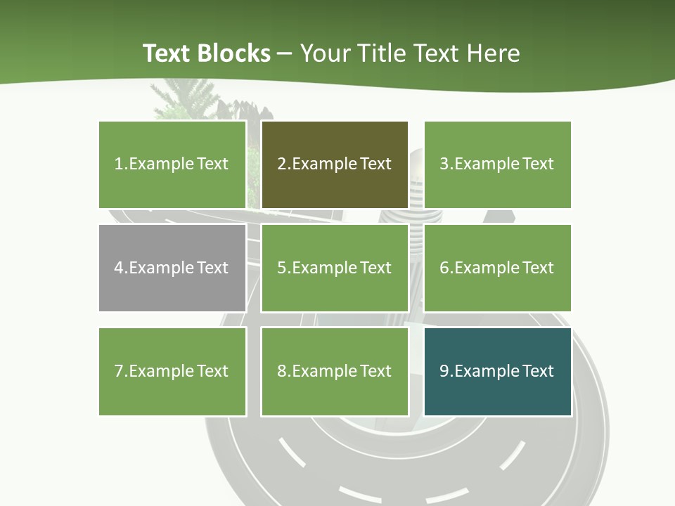 A Road With A Green Plant On Top Of It PowerPoint Template