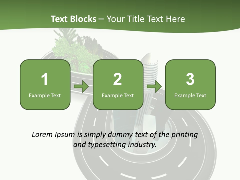 A Road With A Green Plant On Top Of It PowerPoint Template