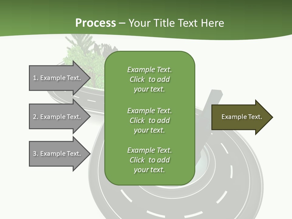 A Road With A Green Plant On Top Of It PowerPoint Template