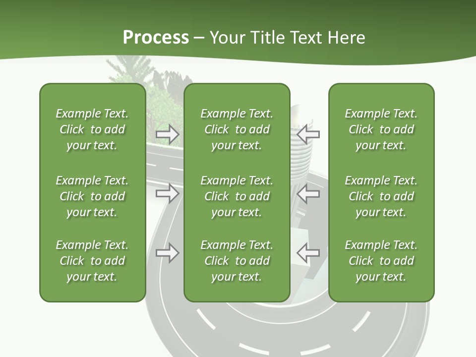 A Road With A Green Plant On Top Of It PowerPoint Template