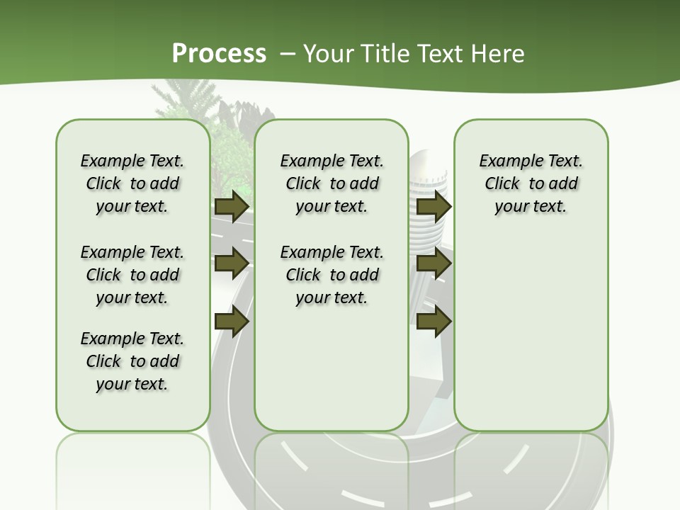 A Road With A Green Plant On Top Of It PowerPoint Template
