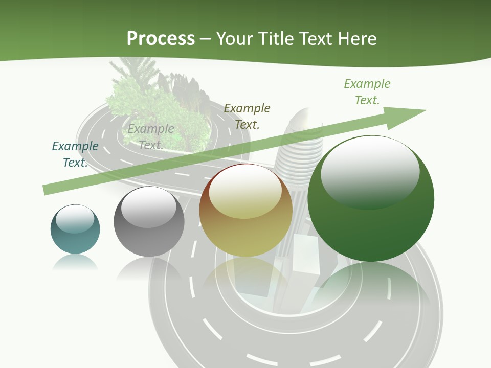 A Road With A Green Plant On Top Of It PowerPoint Template