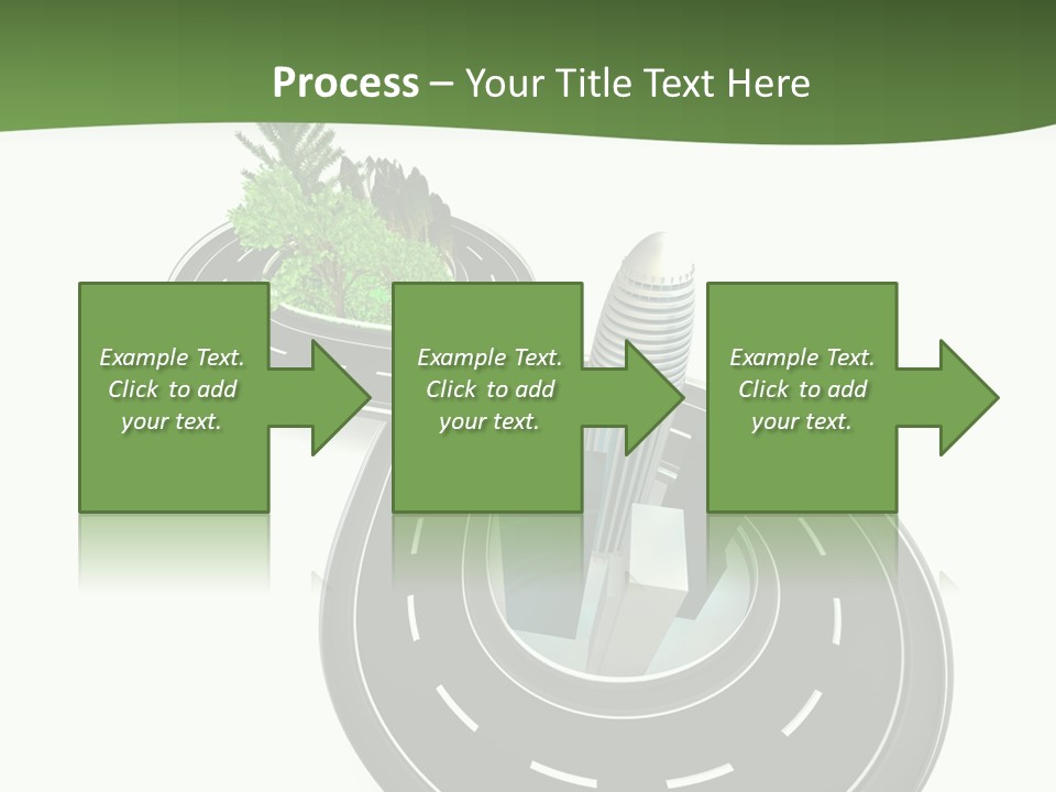 A Road With A Green Plant On Top Of It PowerPoint Template
