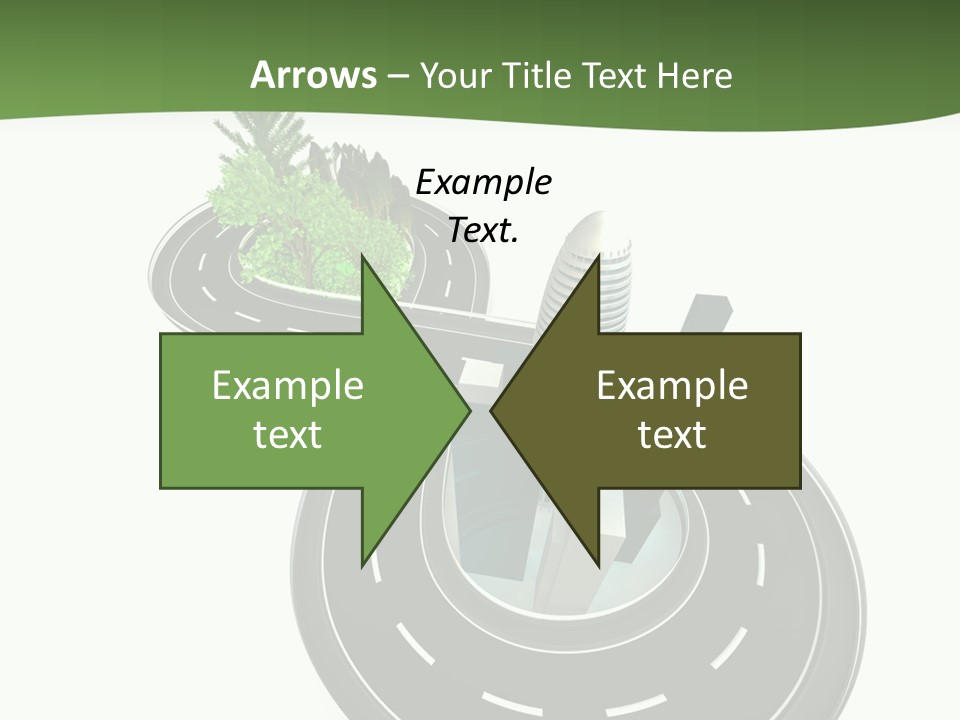 A Road With A Green Plant On Top Of It PowerPoint Template