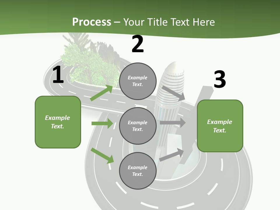 A Road With A Green Plant On Top Of It PowerPoint Template
