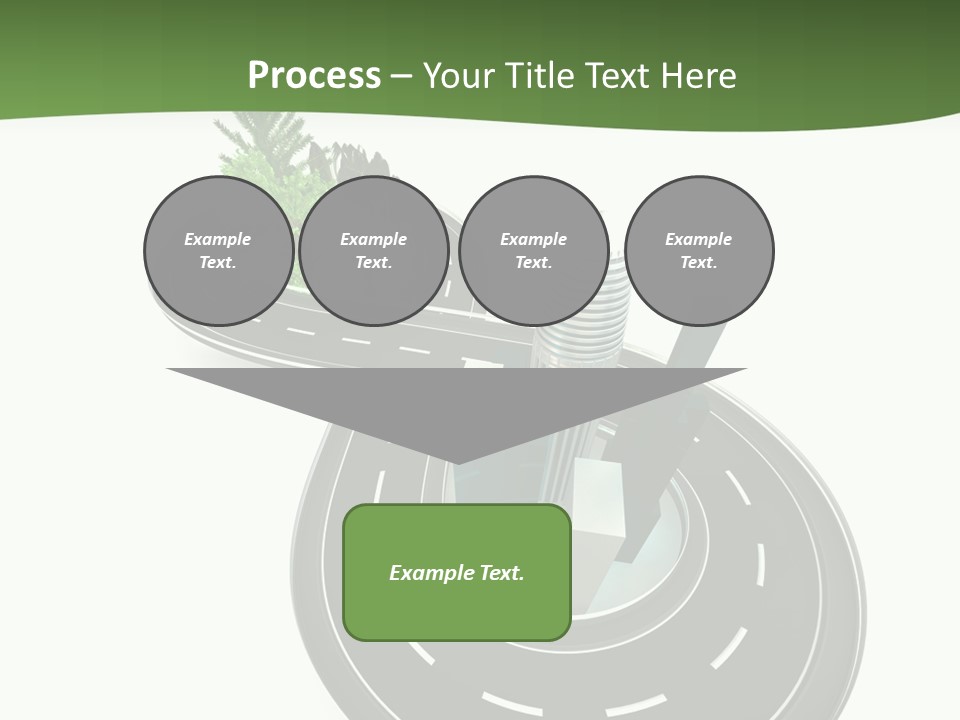 A Road With A Green Plant On Top Of It PowerPoint Template
