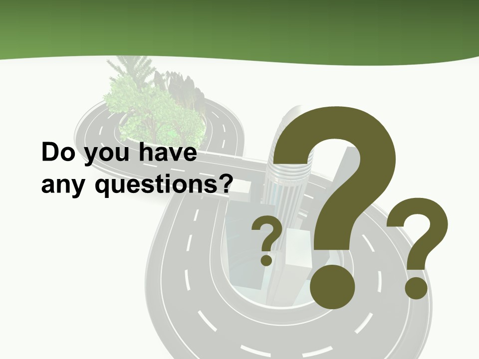 A Road With A Green Plant On Top Of It PowerPoint Template