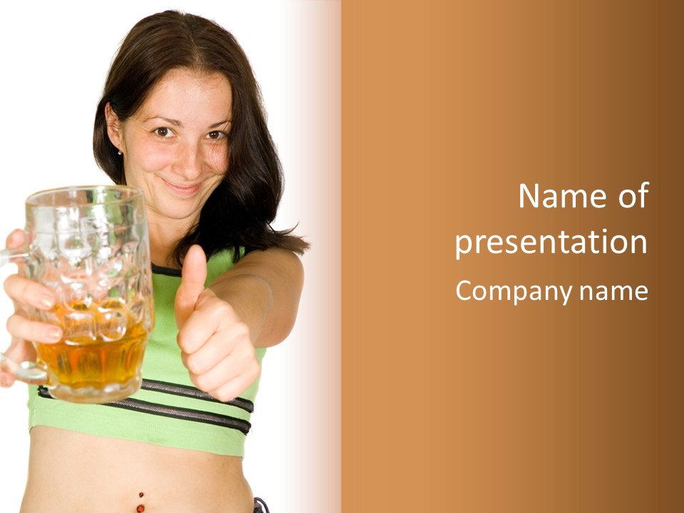 Alcohol Habit Foam PowerPoint Template