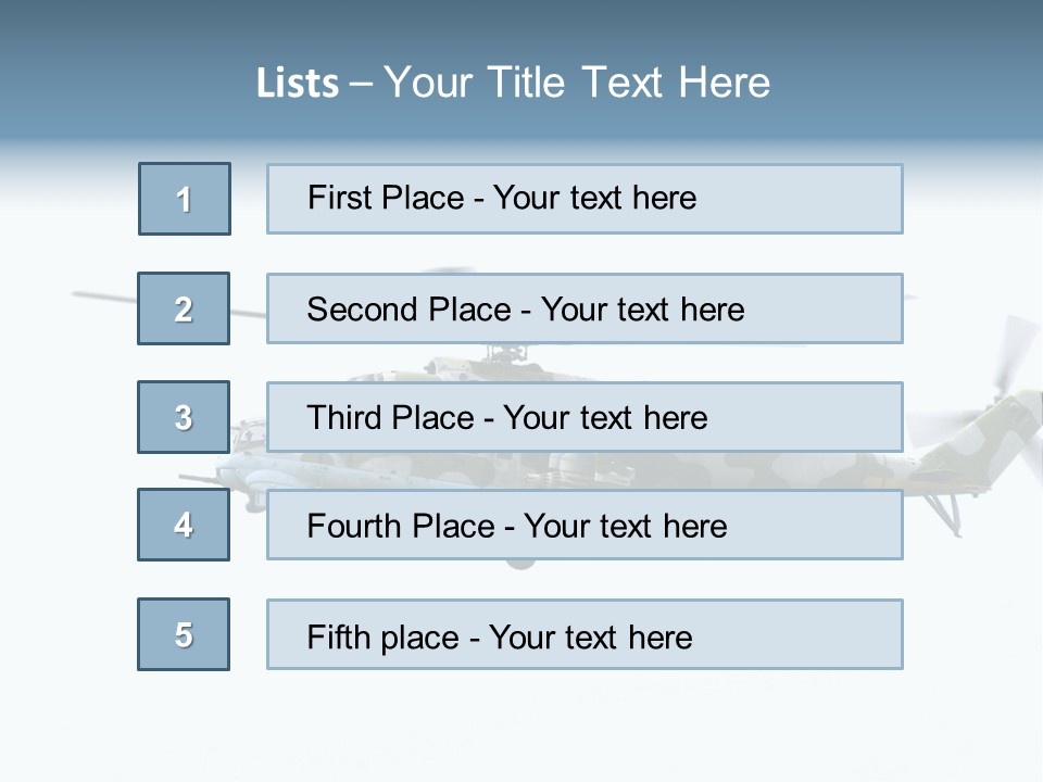 Copyspace Hind Warbird PowerPoint Template