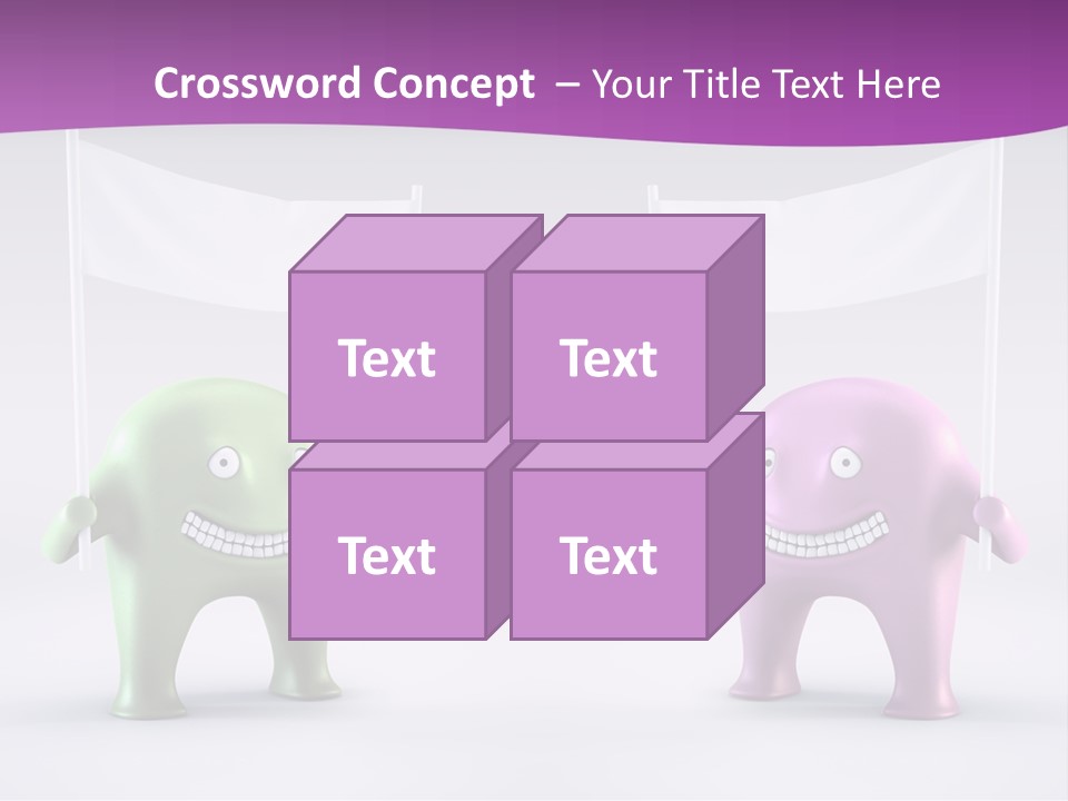 Two Elephants Holding A Flag With A Smile On Their Faces PowerPoint Template