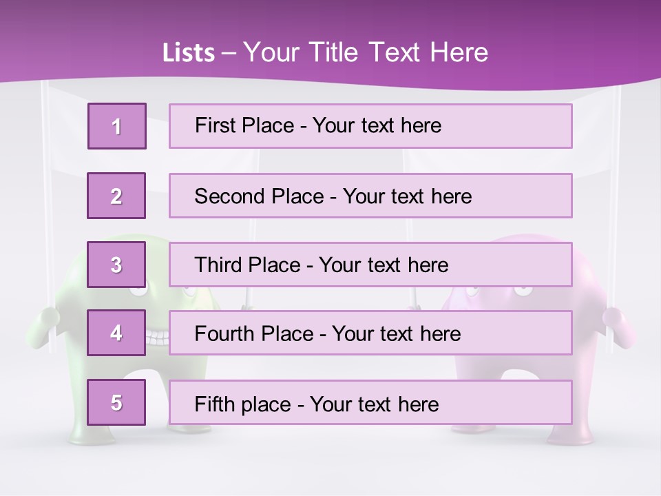Two Elephants Holding A Flag With A Smile On Their Faces PowerPoint Template