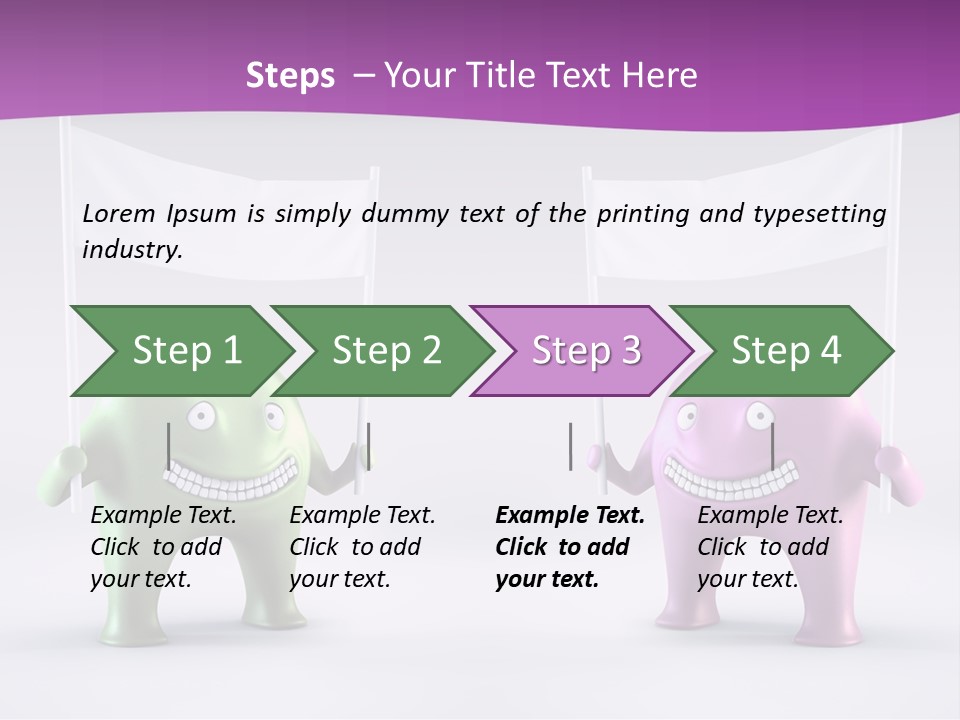 Two Elephants Holding A Flag With A Smile On Their Faces PowerPoint Template