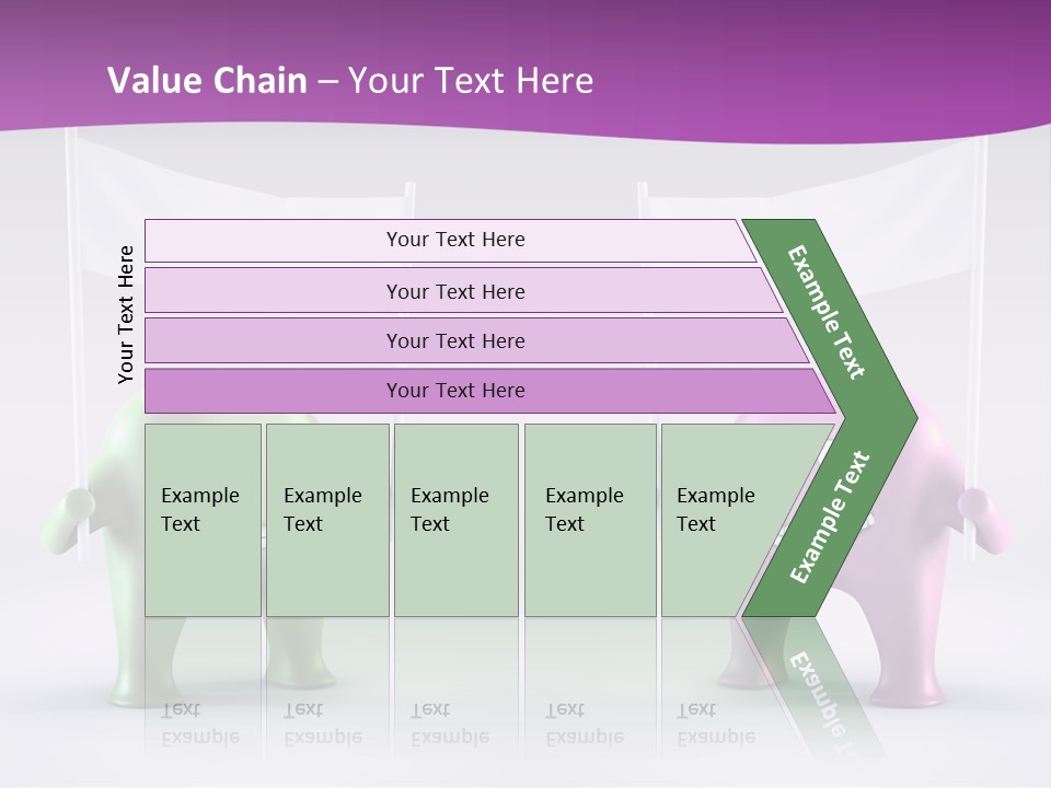 Two Elephants Holding A Flag With A Smile On Their Faces PowerPoint Template