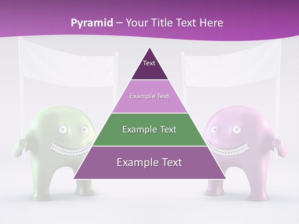 Two Elephants Holding A Flag With A Smile On Their Faces PowerPoint Template