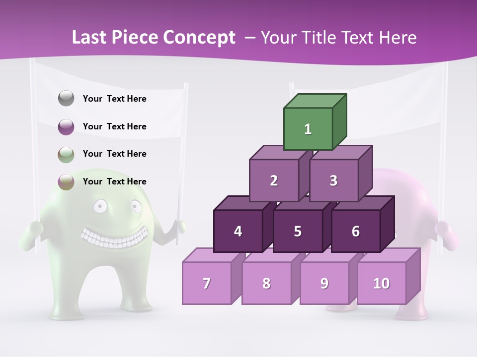 Two Elephants Holding A Flag With A Smile On Their Faces PowerPoint Template