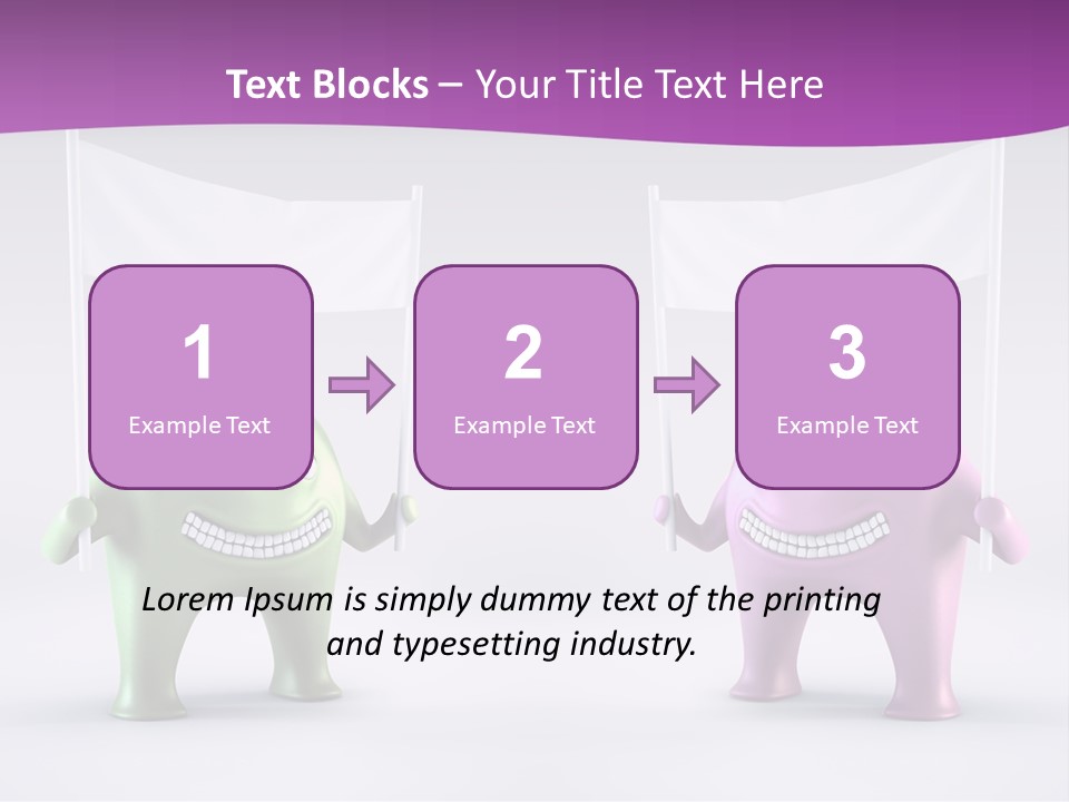 Two Elephants Holding A Flag With A Smile On Their Faces PowerPoint Template