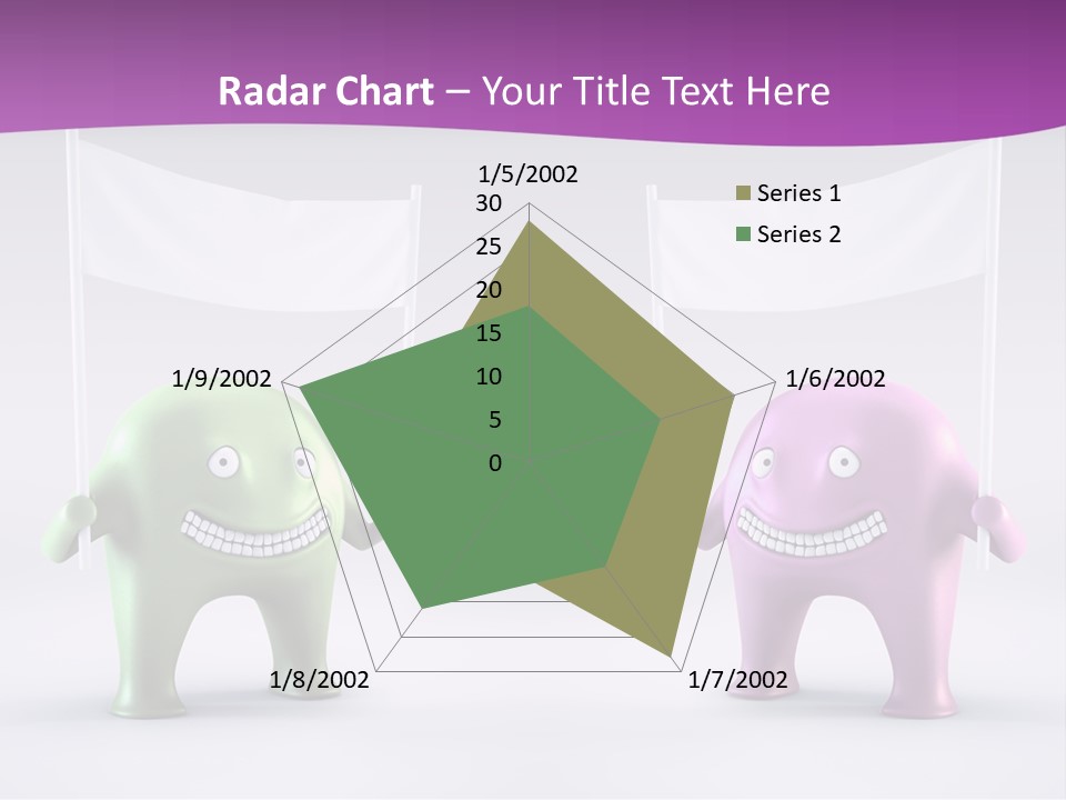 Two Elephants Holding A Flag With A Smile On Their Faces PowerPoint Template