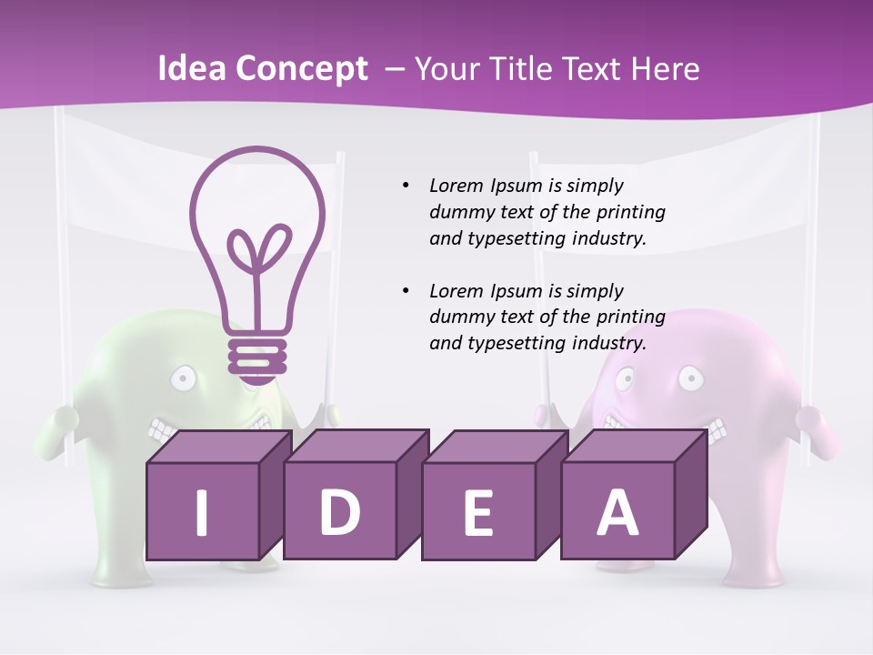 Two Elephants Holding A Flag With A Smile On Their Faces PowerPoint Template