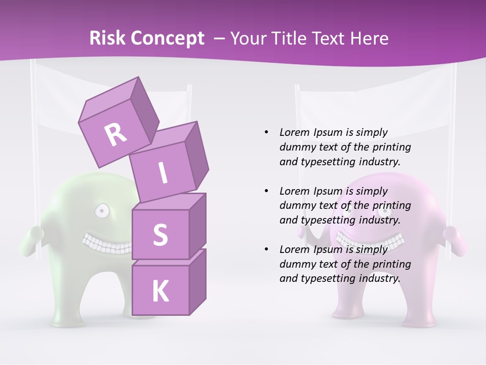 Two Elephants Holding A Flag With A Smile On Their Faces PowerPoint Template