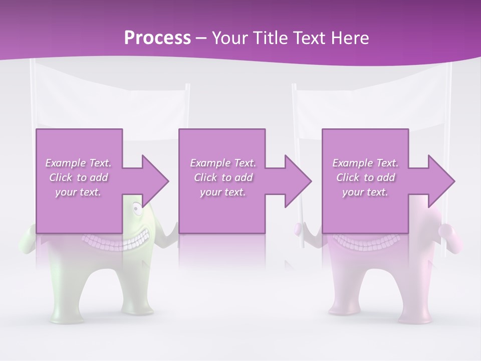 Two Elephants Holding A Flag With A Smile On Their Faces PowerPoint Template