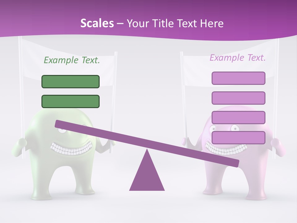 Two Elephants Holding A Flag With A Smile On Their Faces PowerPoint Template