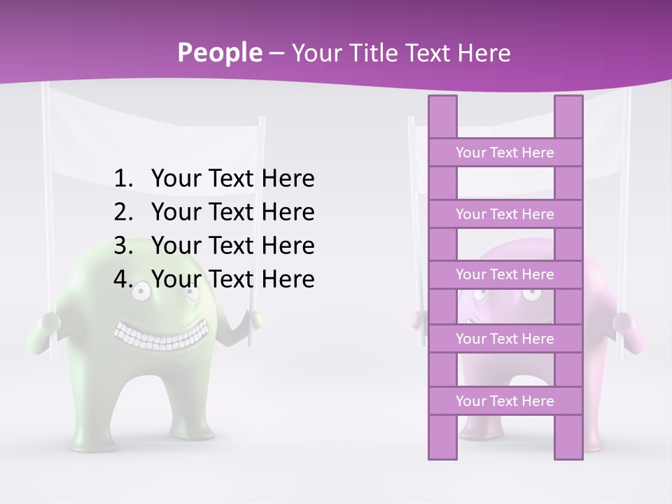 Two Elephants Holding A Flag With A Smile On Their Faces PowerPoint Template