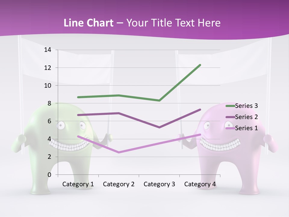Two Elephants Holding A Flag With A Smile On Their Faces PowerPoint Template