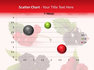 Plump Raspberries Isolated PowerPoint Template