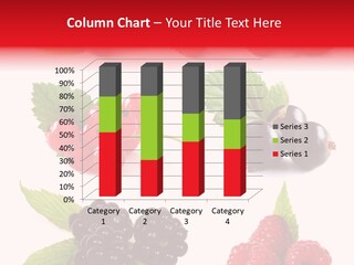 Plump Raspberries Isolated PowerPoint Template