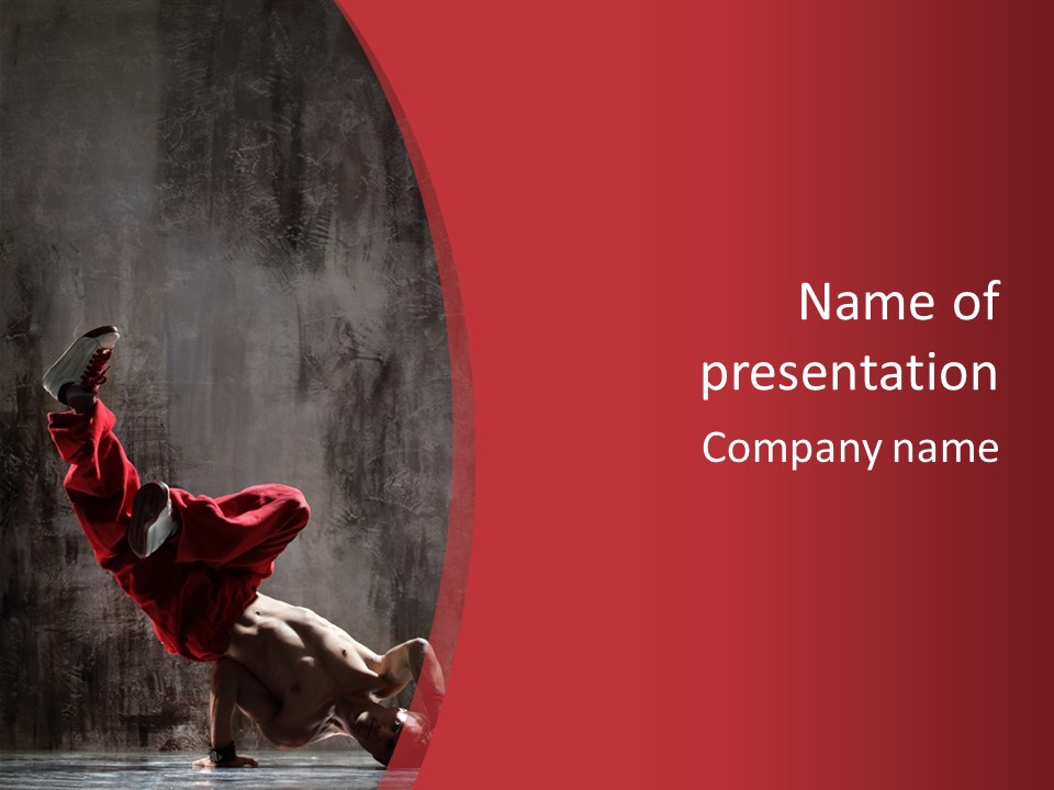 Hiphop Active Stretching PowerPoint Template