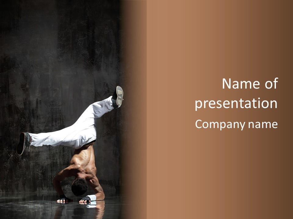 Teenager Pose Acrobat PowerPoint Template