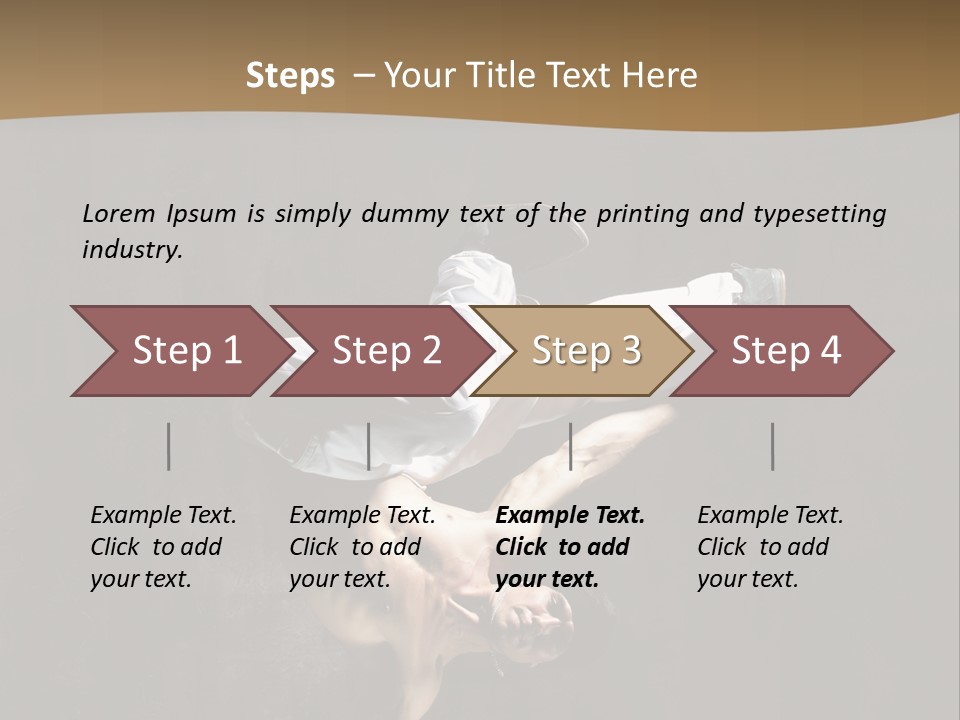 Headstand Sporty Music PowerPoint Template