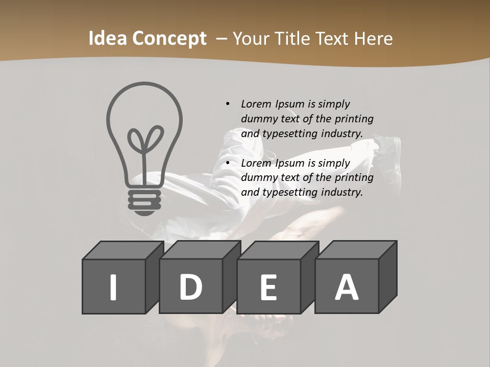 Headstand Sporty Music PowerPoint Template