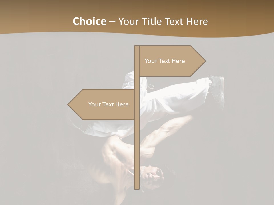Headstand Sporty Music PowerPoint Template