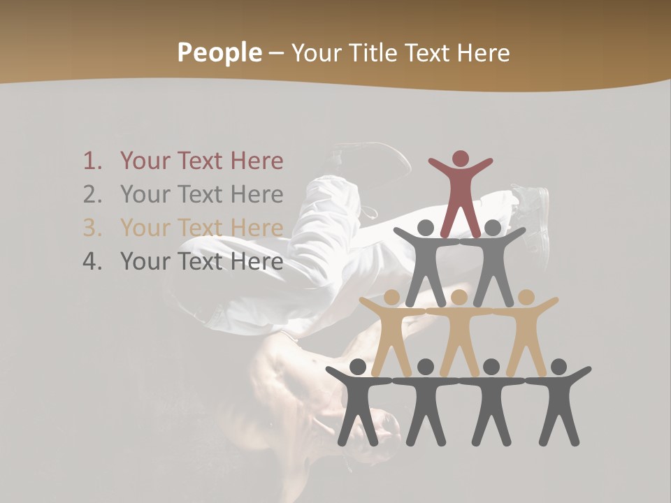 Headstand Sporty Music PowerPoint Template