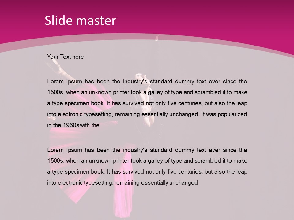 Ballerina Elegance Posing PowerPoint Template