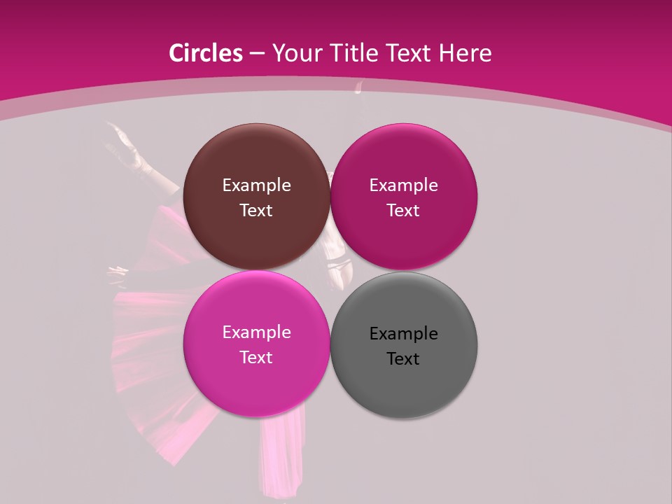 Ballerina Elegance Posing PowerPoint Template