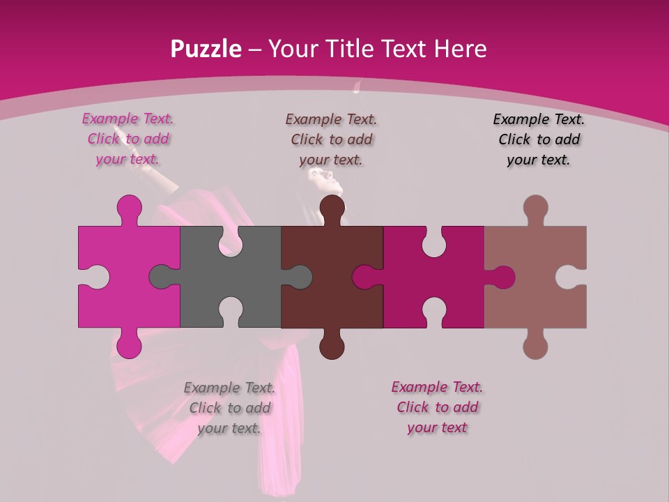 Ballerina Elegance Posing PowerPoint Template